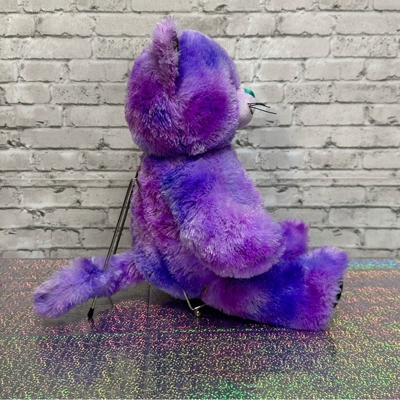 Build A Bear BAB Purple Tie Dye PEACE Cat Plush Best Friends Hearts Smiles - Picture 5 of 13